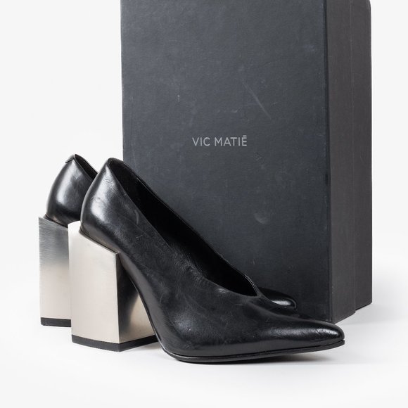 Vic Matie Mirror Block Heels - Picture 10 of 10